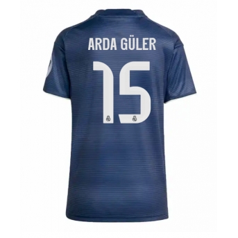 Billige Fotballdrakt Real Madrid Arda Guler #15 Replika Bortedrakt Dame 2025-26 Kortermet